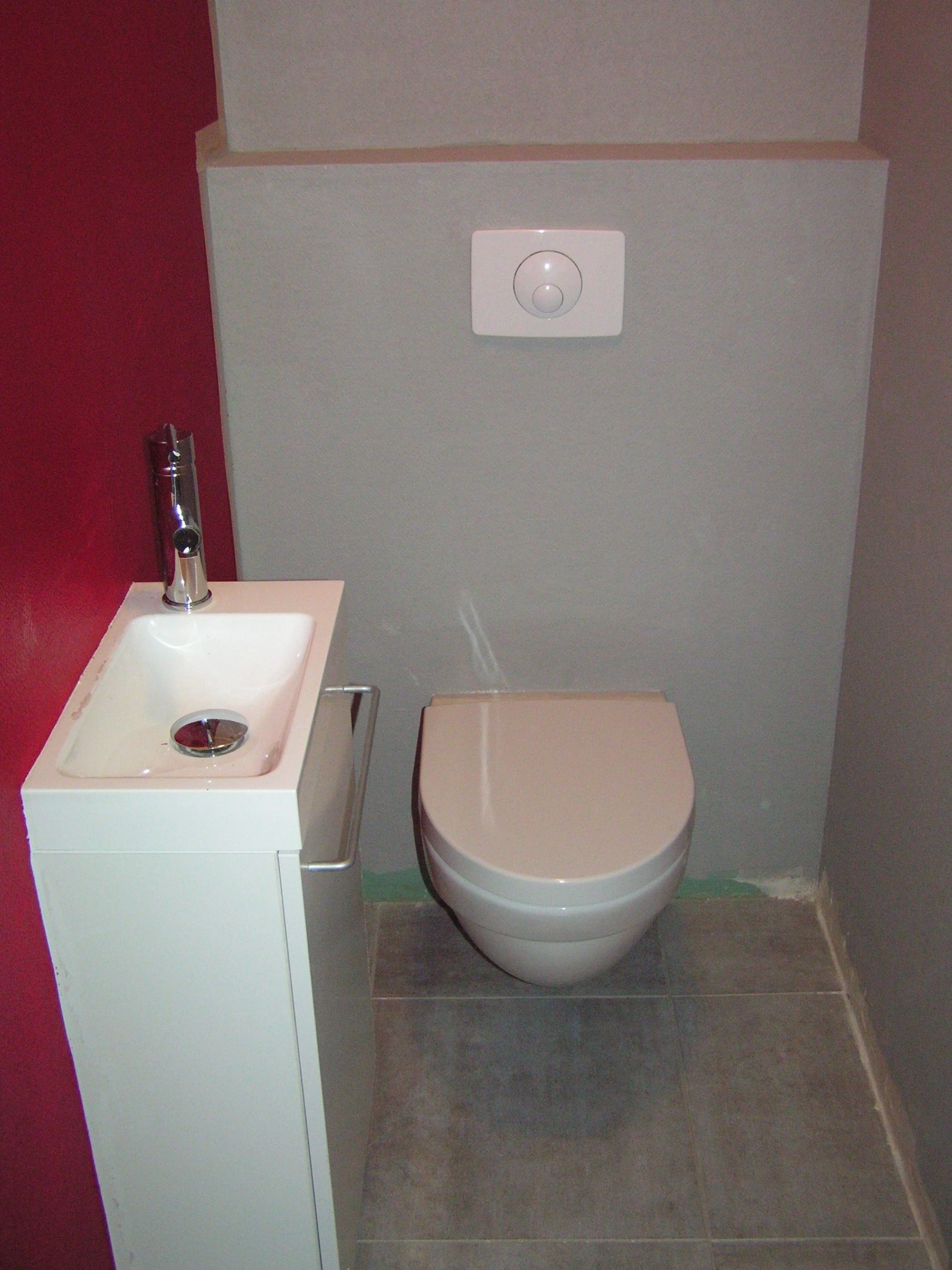 WC suspendu et lave-main